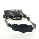 BALENCIAGA Classic Metallic Edge Mini City Bag Leather 2way Navy Auth 189129M-8