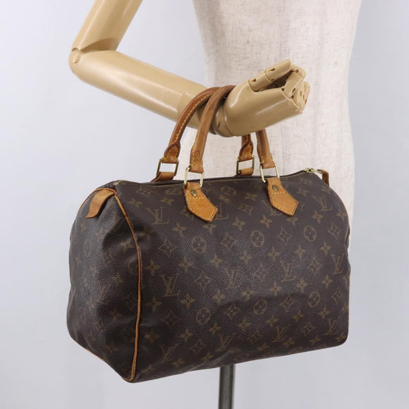 LOUIS VUITTON Monogram Speedy 30 Hand Bag M41526 LV Auth 189139