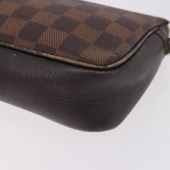 LOUIS VUITTON Damier Ebene Trousse Make Up Etui N51982 LV Auth 189142