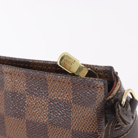 LOUIS VUITTON Damier Ebene Trousse Make Up Etui N51982 LV Auth 189142