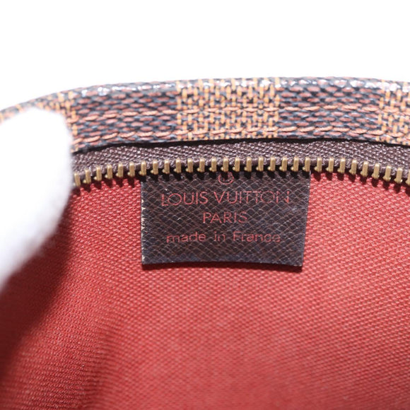 LOUIS VUITTON Damier Ebene Trousse Make Up Etui N51982 LV Auth 189142