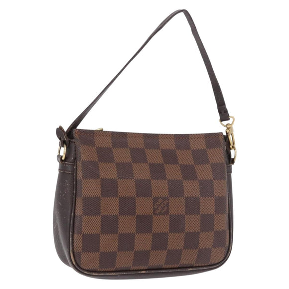 LOUIS VUITTON Damier Ebene Trousse Make Up Etui N51982 LV Auth 189142