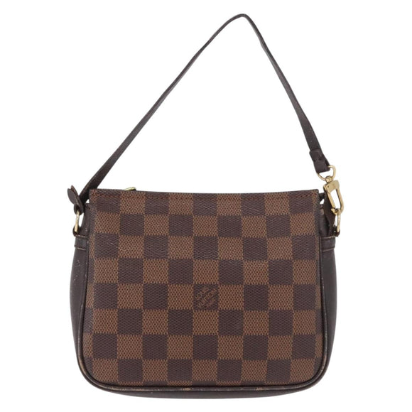 LOUIS VUITTON Damier Ebene Trousse Make Up Etui N51982 LV Auth 189142