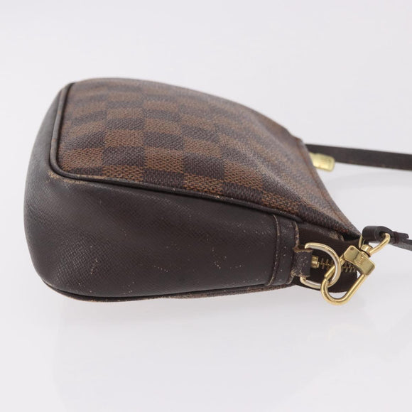 LOUIS VUITTON Damier Ebene Trousse Make Up Etui N51982 LV Auth 189142