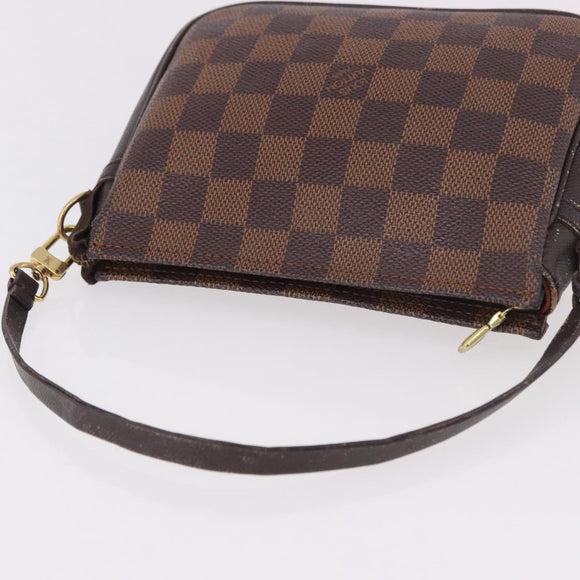 LOUIS VUITTON Damier Ebene Trousse Make Up Etui N51982 LV Auth 189142
