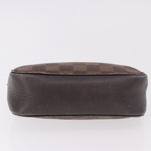 LOUIS VUITTON Damier Ebene Trousse Make Up Etui N51982 LV Auth 189142