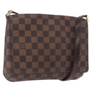 LOUIS VUITTON Damier Ebene Musette Tango Long Shoulder Bag N51301 LV Auth 189143-1