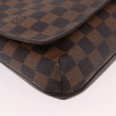 LOUIS VUITTON Damier Ebene Musette Tango Long Shoulder Bag N51301 LV Auth 189143-14