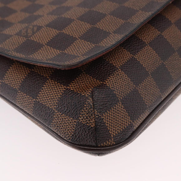 LOUIS VUITTON Damier Ebene Musette Tango Long Shoulder Bag N51301 LV Auth 189143