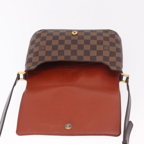 LOUIS VUITTON Damier Ebene Musette Tango Long Shoulder Bag N51301 LV Auth 189143