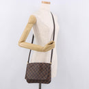 LOUIS VUITTON Damier Ebene Musette Tango Long Shoulder Bag N51301 LV Auth 189143-23