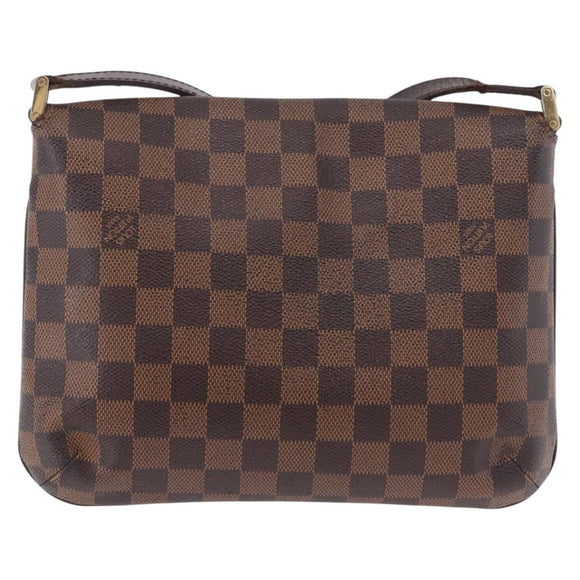 LOUIS VUITTON Damier Ebene Musette Tango Long Shoulder Bag N51301 LV Auth 189143