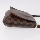 LOUIS VUITTON Damier Ebene Musette Tango Long Shoulder Bag N51301 LV Auth 189143-4
