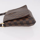 LOUIS VUITTON Damier Ebene Musette Tango Long Shoulder Bag N51301 LV Auth 189143-5