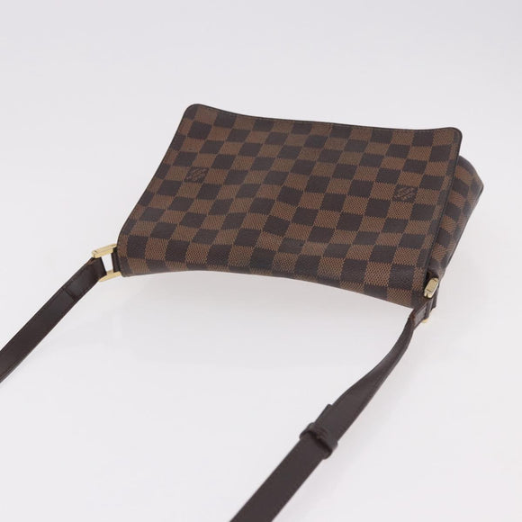 LOUIS VUITTON Damier Ebene Musette Tango Long Shoulder Bag N51301 LV Auth 189143
