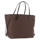 LOUIS VUITTON Damier Ebene Neverfull MM Tote Bag N51105 LV Auth 189144V-1