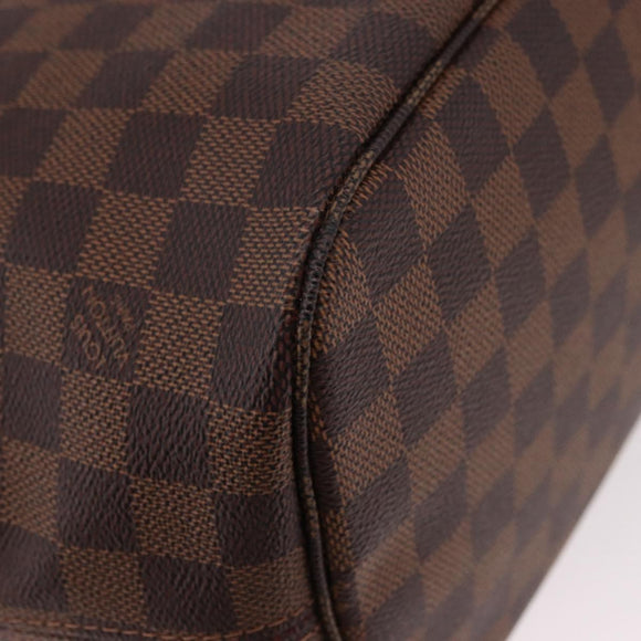 LOUIS VUITTON Damier Ebene Neverfull MM Tote Bag N51105 LV Auth 189144V