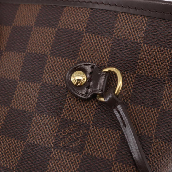LOUIS VUITTON Damier Ebene Neverfull MM Tote Bag N51105 LV Auth 189144V