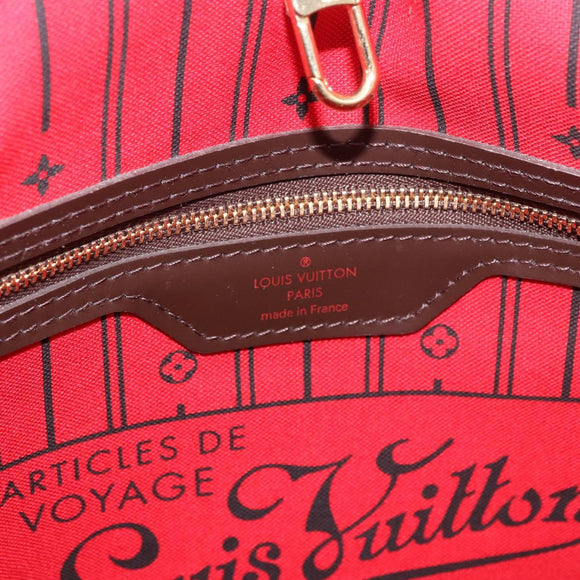 LOUIS VUITTON Damier Ebene Neverfull MM Tote Bag N51105 LV Auth 189144V