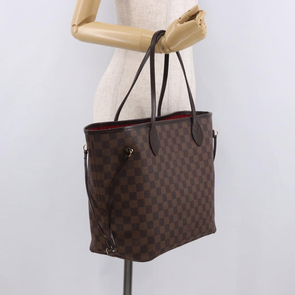 LOUIS VUITTON Damier Ebene Neverfull MM Tote Bag N51105 LV Auth 189144V