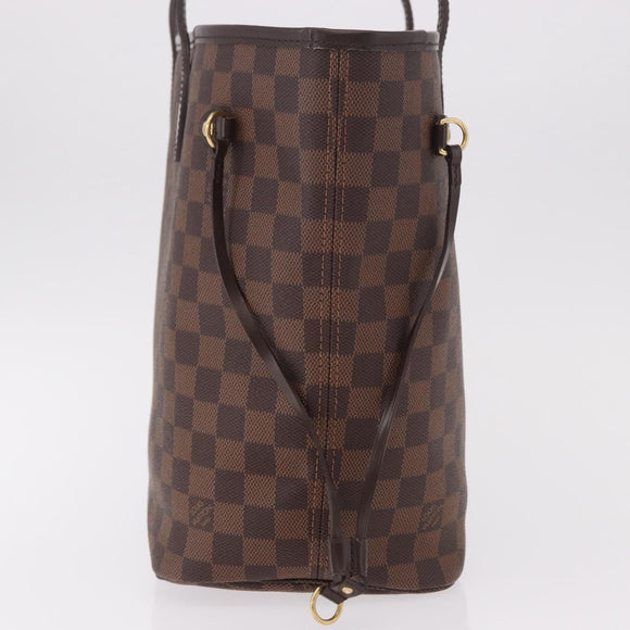 LOUIS VUITTON Damier Ebene Neverfull MM Tote Bag N51105 LV Auth 189144V