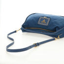 PRADA Shoulder Bag Nylon 2way Blue Gold Auth 189145V-10