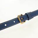 PRADA Shoulder Bag Nylon 2way Blue Gold Auth 189145V-11