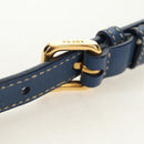 PRADA Shoulder Bag Nylon 2way Blue Gold Auth 189145V-12