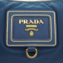 PRADA Shoulder Bag Nylon 2way Blue Gold Auth 189145V-19