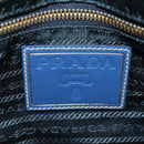 PRADA Shoulder Bag Nylon 2way Blue Gold Auth 189145V-21