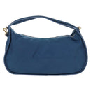 PRADA Shoulder Bag Nylon 2way Blue Gold Auth 189145V-3