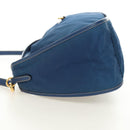 PRADA Shoulder Bag Nylon 2way Blue Gold Auth 189145V-4