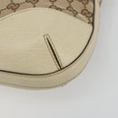 GUCCI GG Canvas Horsebit Shoulder Bag Beige 137388 Auth 189146V-9
