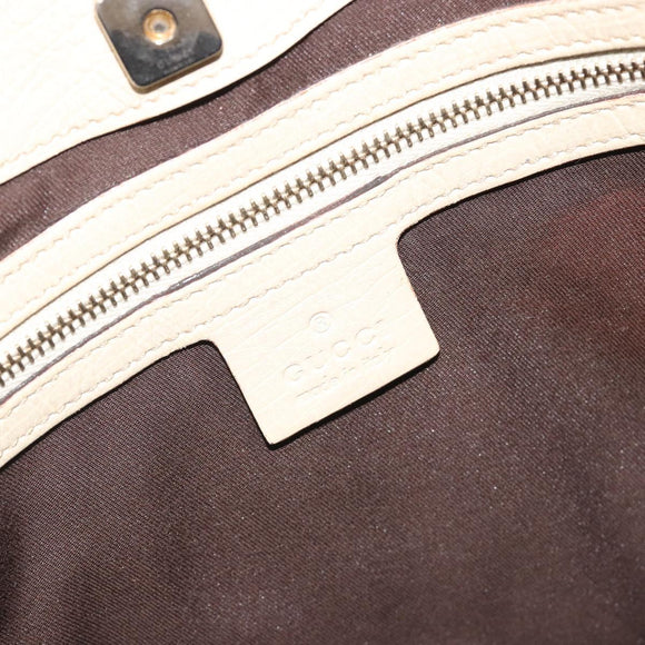 GUCCI GG Canvas Horsebit Shoulder Bag Beige 137388 Auth 189146V