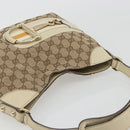 GUCCI GG Canvas Horsebit Shoulder Bag Beige 137388 Auth 189146V-6