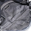 PRADA Shoulder Bag Leather Black Silver Auth 189148A-18