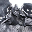 PRADA Shoulder Bag Leather Black Silver Auth 189148A-19