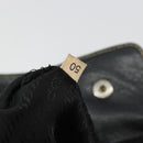PRADA Shoulder Bag Leather Black Silver Auth 189148A-23
