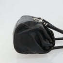 PRADA Shoulder Bag Leather Black Silver Auth 189148A-4