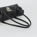 PRADA Shoulder Bag Leather Black Silver Auth 189148A-7