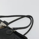 PRADA Shoulder Bag Leather Black Silver Auth 189148A-8