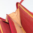 GUCCI Bamboo Shoulder Wallet Outlet Suede 2way Red Gold Auth 189149-23