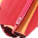 GUCCI Bamboo Shoulder Wallet Outlet Suede 2way Red Gold Auth 189149-24