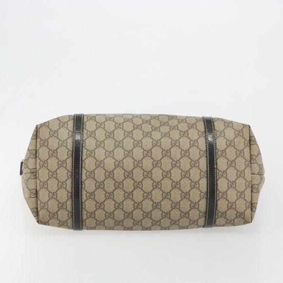 GUCCI GG Supreme Tote Bag PVC Beige Gold 197953 Auth 189151