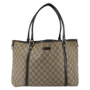 GUCCI GG Supreme Tote Bag PVC Beige Gold 197953 Auth 189151-13