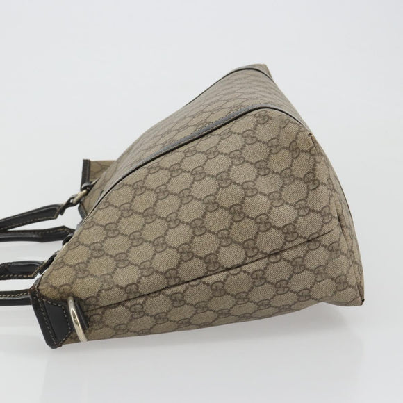 GUCCI GG Supreme Tote Bag PVC Beige Gold 197953 Auth 189151