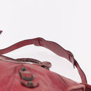 BALENCIAGA The Part Time Hand Bag Leather 2way Red 168028 Auth 189152A-10