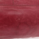 BALENCIAGA The Part Time Hand Bag Leather 2way Red 168028 Auth 189152A-12