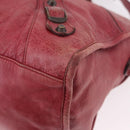 BALENCIAGA The Part Time Hand Bag Leather 2way Red 168028 Auth 189152A-14