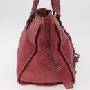 BALENCIAGA The Part Time Hand Bag Leather 2way Red 168028 Auth 189152A-5